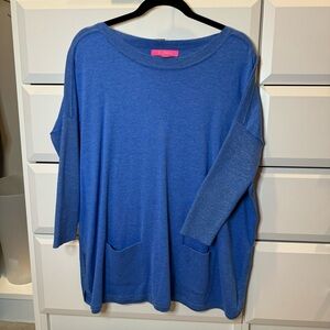 Lilly Pulitzer Blue Tunic Sweater Top